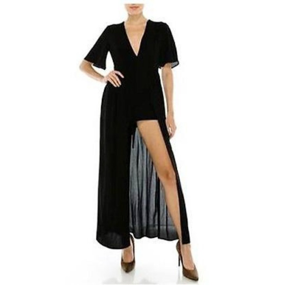 Palm Beach Boutique Dresses & Skirts - Black Kimono Maxi Romper